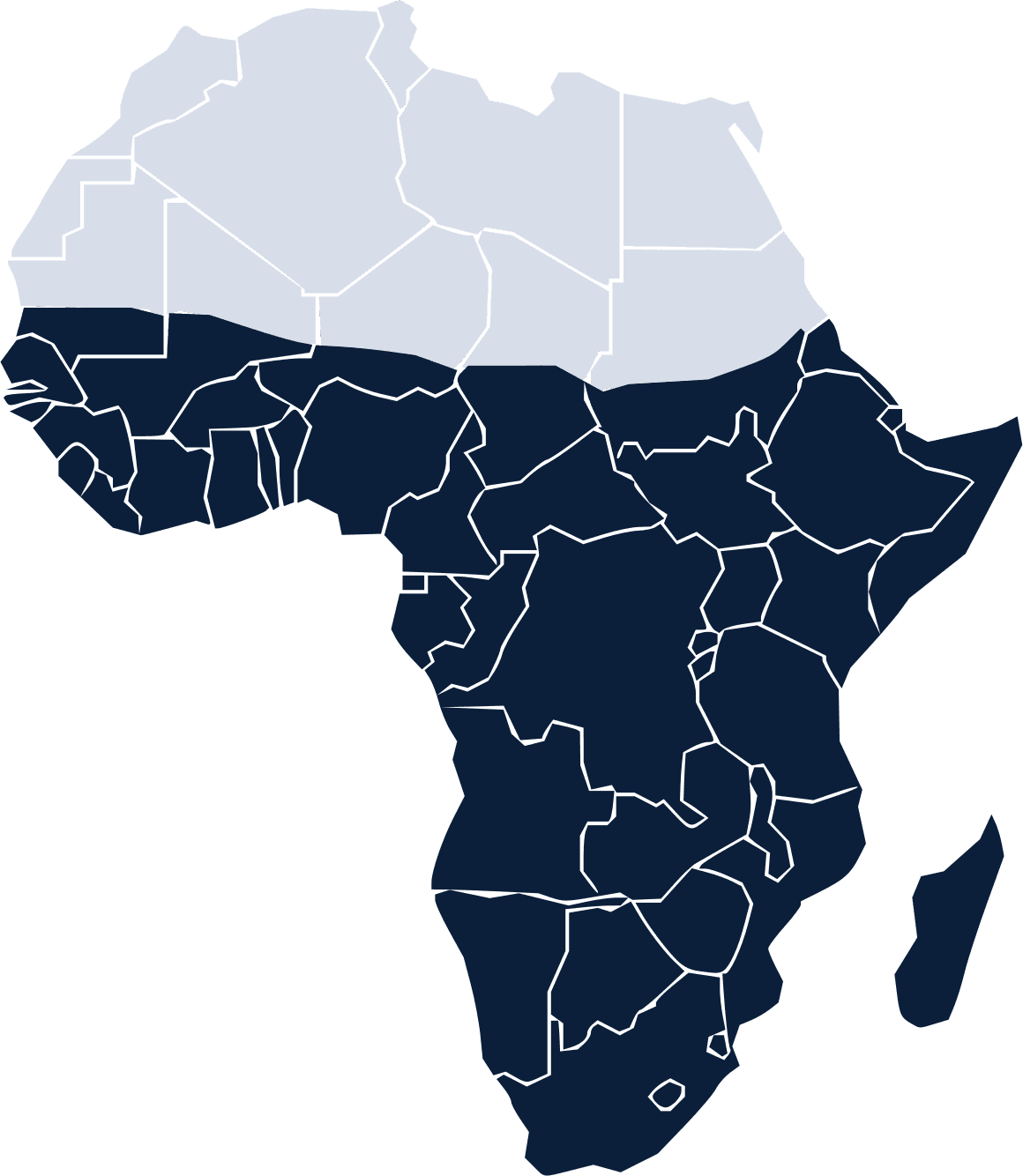 Carte de l'Afrique subsaharienne